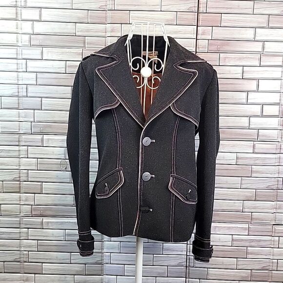 Jendo blazer retro feel with contrast stitching Size 6 - Picture 1 of 12